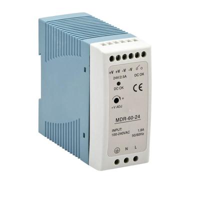Single output DIN rail power supply 60W 12V 5A MDR-60-12