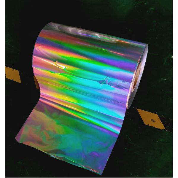 Película de laminación PET holográfica sin costura para el proceso de laminación húmeda de 15 micras