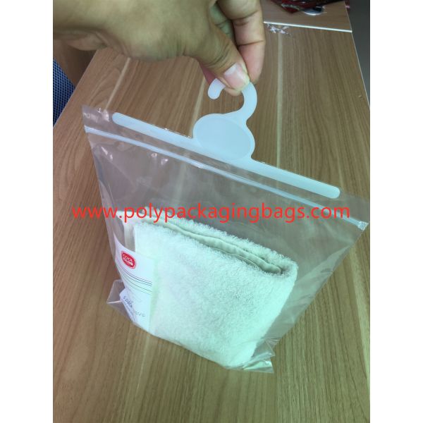 Best-selling wholesale resealable plastic bag with hanger / self-sealing plastic bag with hook