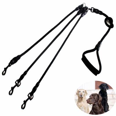 3 em 1 corda removível 360° da tração do animal de estimação da trela de nylon durável do cão gerencie sobre um eixo nenhum emaranhado