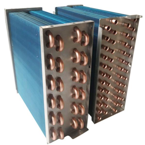 R134A Sandblasting Finned Type Heat Exchanger Copper Louvered