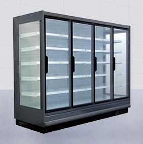 Portas de vidro do refrigerador comercial ereto do supermercado 4/5 de tipo remoto da porta