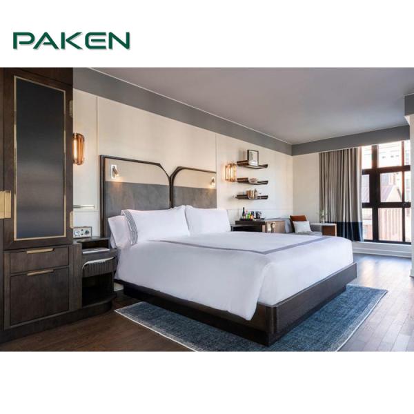 Foshan Custom Made Modern 5 Star Hotel Project Room Bedroom Suite Fixed Furniture Sets