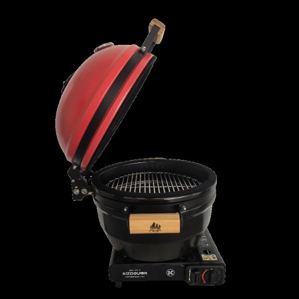 New Product Kimstone Kimtop Series Tabletop Gas Kamado Grill 15 Inch Barbecue With Family