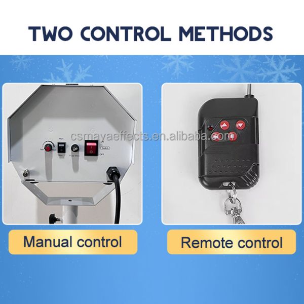 Portable 500W High Power Snowflake Machine with 30 Square Meters Coverage and Remote Control for Indoor/Outdoor Events