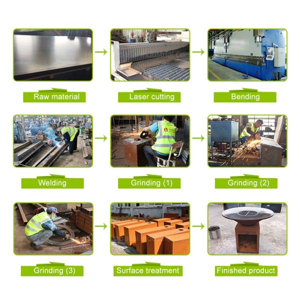 company Rustic Red Corten Lighting Bollards IP65 IP66 Wear Resistance