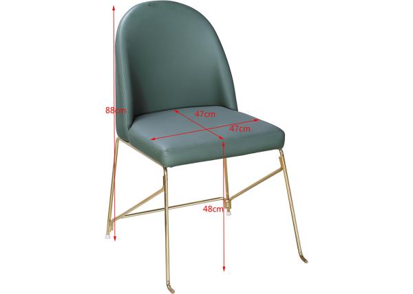 Hotel Restaurant 47cm Faux Leather Upholstered Dining Chairs