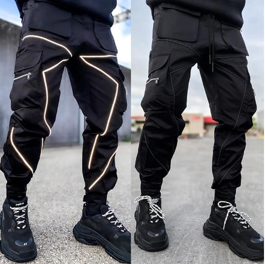 Слабины велкро брюк спорт изготовителя одежды небольшого количества с отражательными прокладками