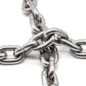 Tarnish Resistant Polished Stainless Steel Link Chain with Customizable Thickness for Industrial Use