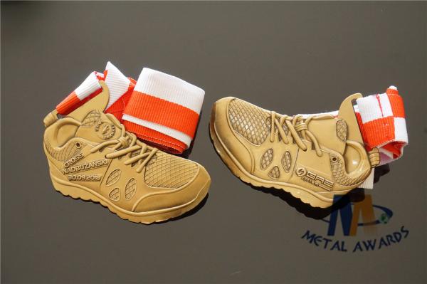 Customized 3D Mold Medals Personlized Shoes Shape Medailles Antuique Gold Metal Finish