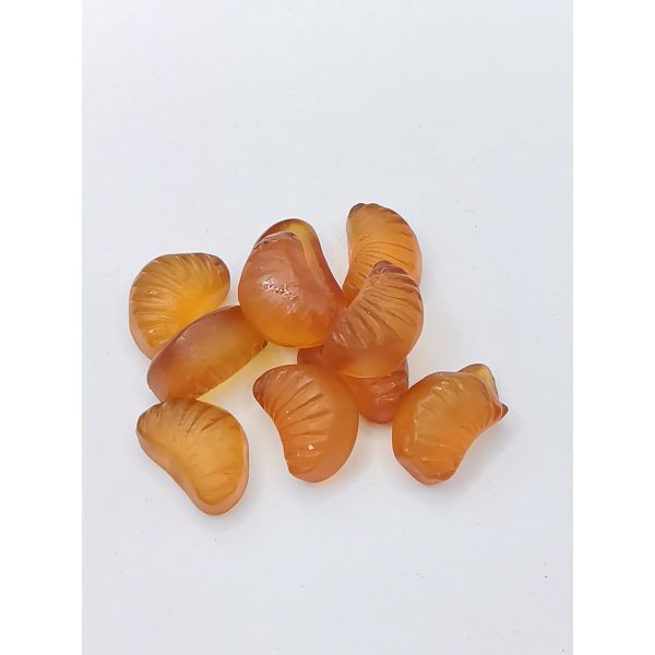 Orange-slice-shaped Gummies with Natural Orange Aroma - Glossy and Chewy Soya Bean Snacks