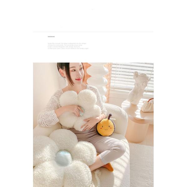 Woven Multi-Function Decorative Throw Pillows for Living Room Space Cute Flower Cushion