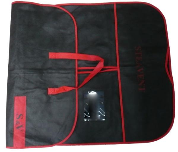 75g Unwoven Fabric  Velcro Closure Dress Bag, Printing Garment Bags For Suits