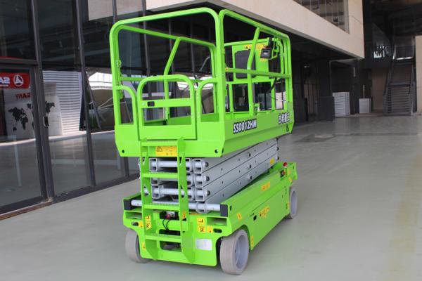 Portable 13M Self Propelled Scissor Lift Hydraulic Aerial Work Platform for indoor