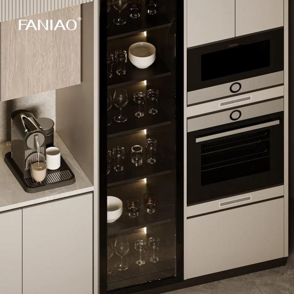 Кухонные шкафы Фабрика Белый блестящий без рамы MDF Древесина RTA Модульные лаковые кухонные шкафы