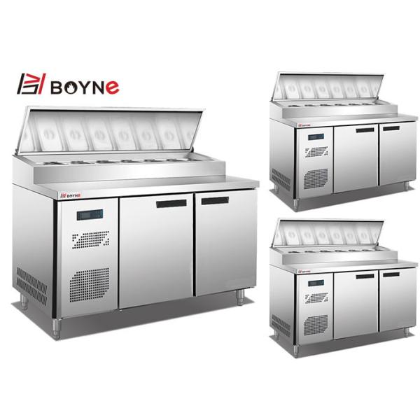 Air Cooled Pizza Table Commercial Kitchen Equipment Pizza Work Table With Chiller