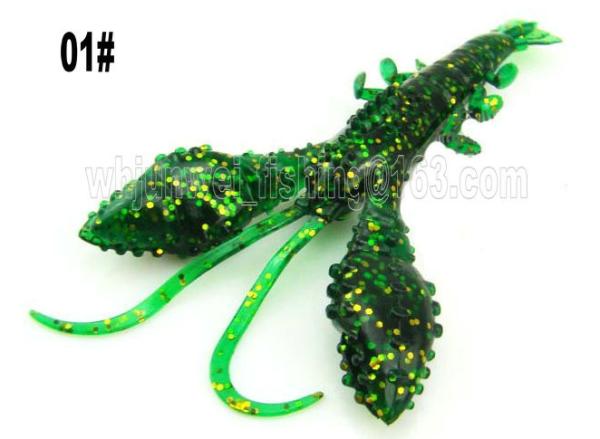 2017 New  best sale 9.5cm/8g  5 kinds colors artifical soft shrimp fishing lure