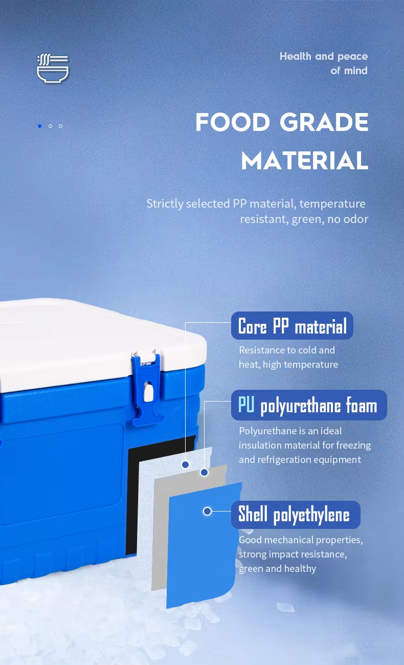 Método de enfriamiento: suministro de paquetes de hielo para energía fría. Adecuado para viajes a la playa, nevera portátil para acampada, pesca, barbacoas y eventos al aire libre.
