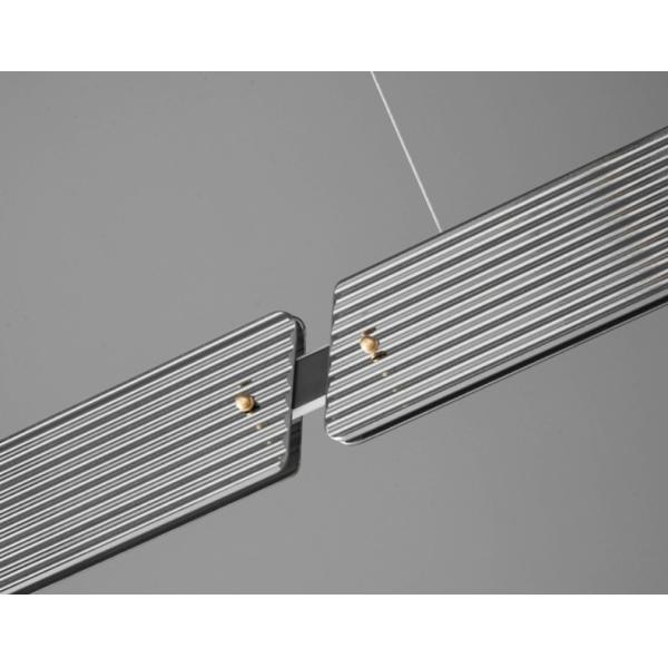 Скандинавская роскошная медная люстра современный минималист длинные полосы стекла подсветка подсветка для дома