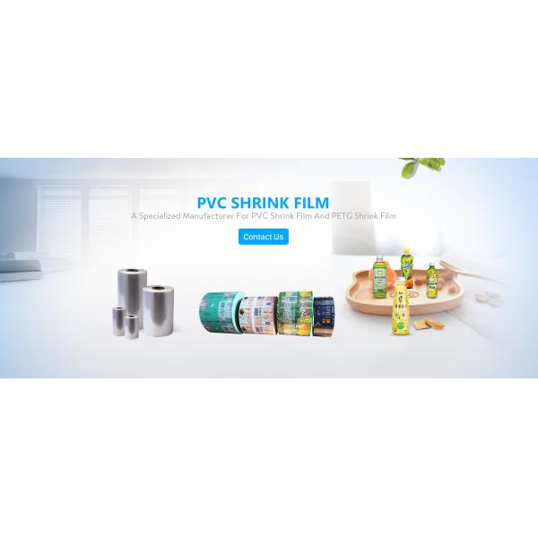 40 Mic Clear PVC Shrink Wrap Tube Film Rolls For Promo / Multipack Sleeves