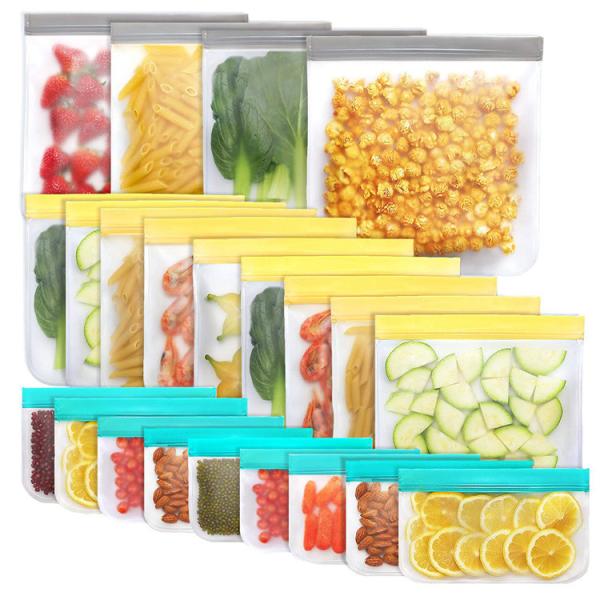 Sacos biodegradáveis do armazenamento do zíper de 13 galões, sacos amigáveis do alimento de PEVA Eco