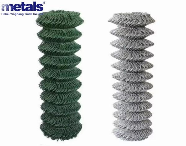 Preço por atacado Rolo de malha de diamante de PVC comercial 6 pés 8 pés de altura Chainlink Cyclone Wire Galvanized Chain Link