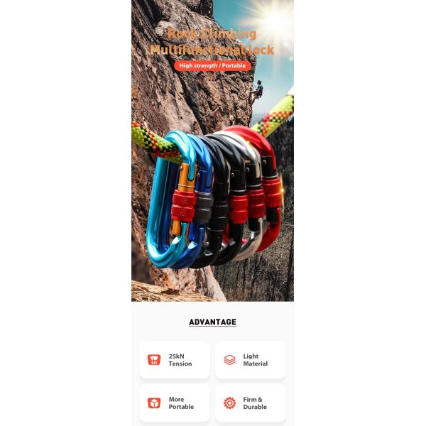 Дизайн скалолазания с противоскользящим устройством обеспечивает безопасность. Идеально подходит для начинающих альпинистов.