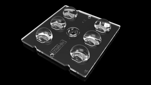 5050 / 3535 LED Light Lens 6 In 1 Dimension 50*50mm For LED Street Lighting