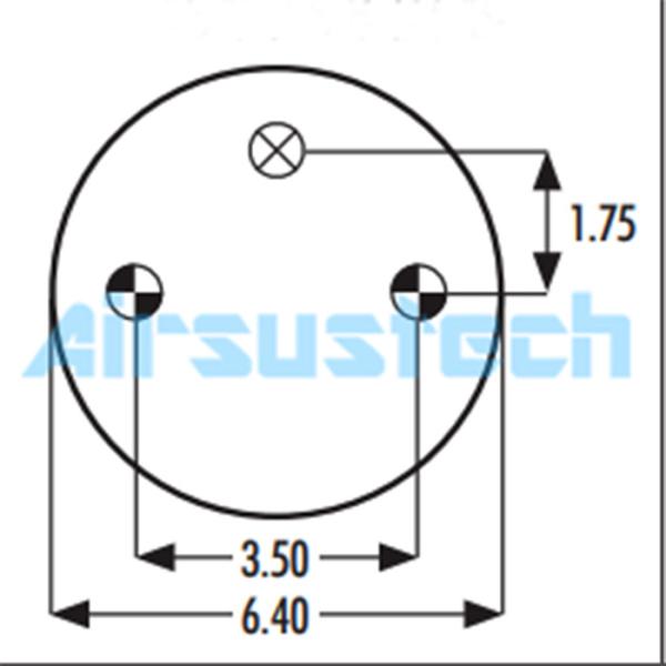 2B9-255 Goodyear Air Suspension Spring FD200-25428 Contitech Isolamento de vibração do ar