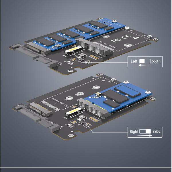 M.2 SATA to 2.5 Inch SSD Adapter for NGFF Key B M SATA SSDs