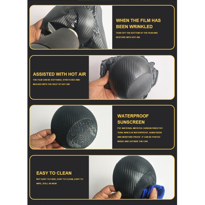 17m Carbon Fiber Film PVC PET Wrap Ppf Film 5d Vinyl