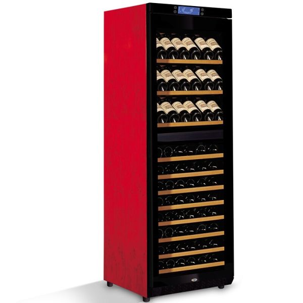 Freestanding Kitchen Wine Cooler Wine Refrigerator With Wooden Frame Cabinet