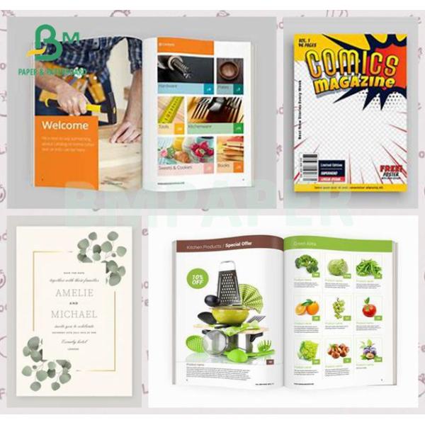 Papier de canapé blanc lisse recyclable pour brochures de magazines