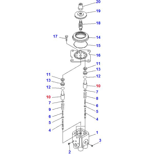 PC-7 PC-8 komatsu excavator spare parts Seal Repair Kit 702-16-53170 for Handle Repair
