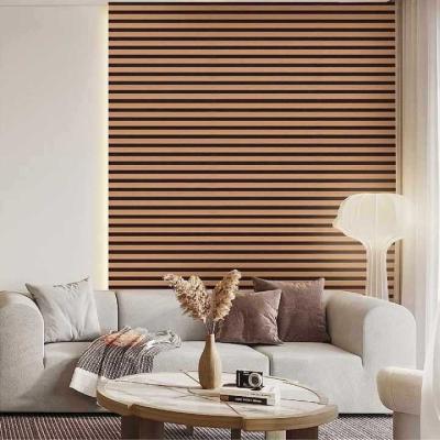 Slatwall panels Good Price Akupanel Natural Walnut Slat Wooden Wall Panels
