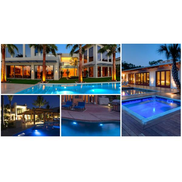 бассейн стеклоткани 12V IP68 на открытом воздухе освещает ПК угла пучка 19W 120° прозрачный