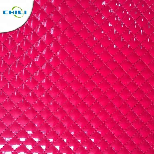 Shoes Garment Quilted Leather Fabric , Cotton Quilting Fabric Smooth Surface