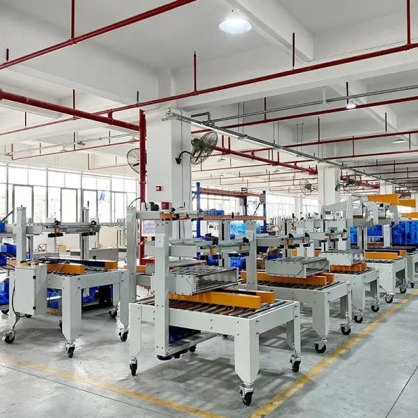 Durable Automatic Carton Folding Sealing Strapping Station For Barrel Packaging