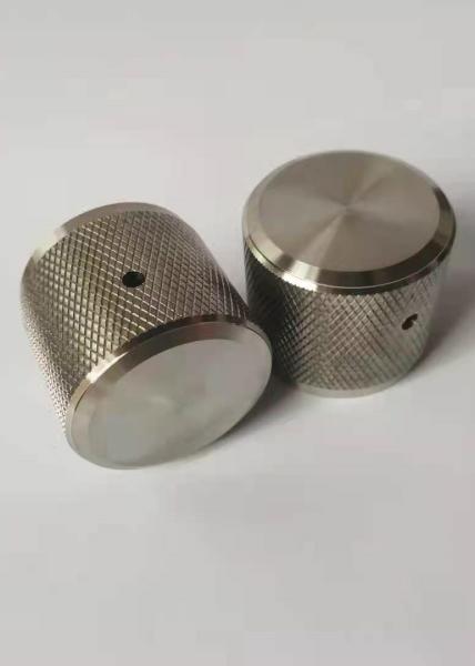 SS304 M4 Thread Metal Machining Parts Handle Cover With CD Lines And Knurling