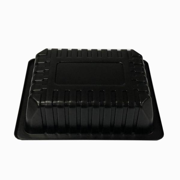 Heat Sealable Black PP Frozen Seafood Tray Food-Safe Packaging