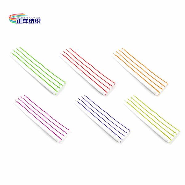 5x18 Inch Industrial Microfiber Dust Mop Green Stripes European Style Pockets