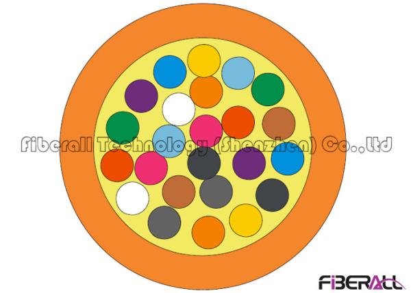 24 Core Single Mode Fiber Optic Cable Bundle , Indoor Outdoor Fiber Cable