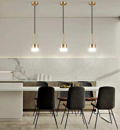 Modern stylish aluminum + acrylic ceiling lamp Applicable to living room dining room balcony lamp