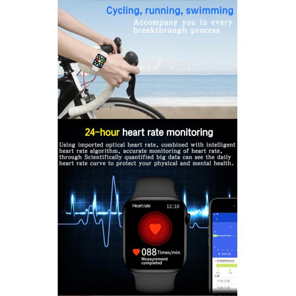 Silica Gel  1.75 Inch Touch Screen Smartwatch 170mAh Rechargeable