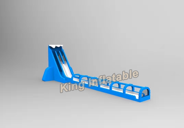 Customized Blue Giant Inflatable Water Slide Commercial For Adult / Kids