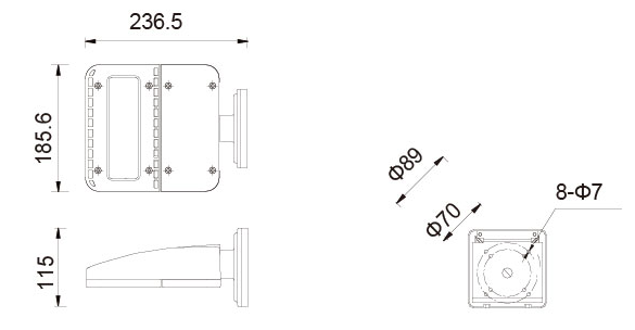 100 - 130 Lm/W Commercial LED Wall Pack Lights / Led Wall Pack Security Lighting