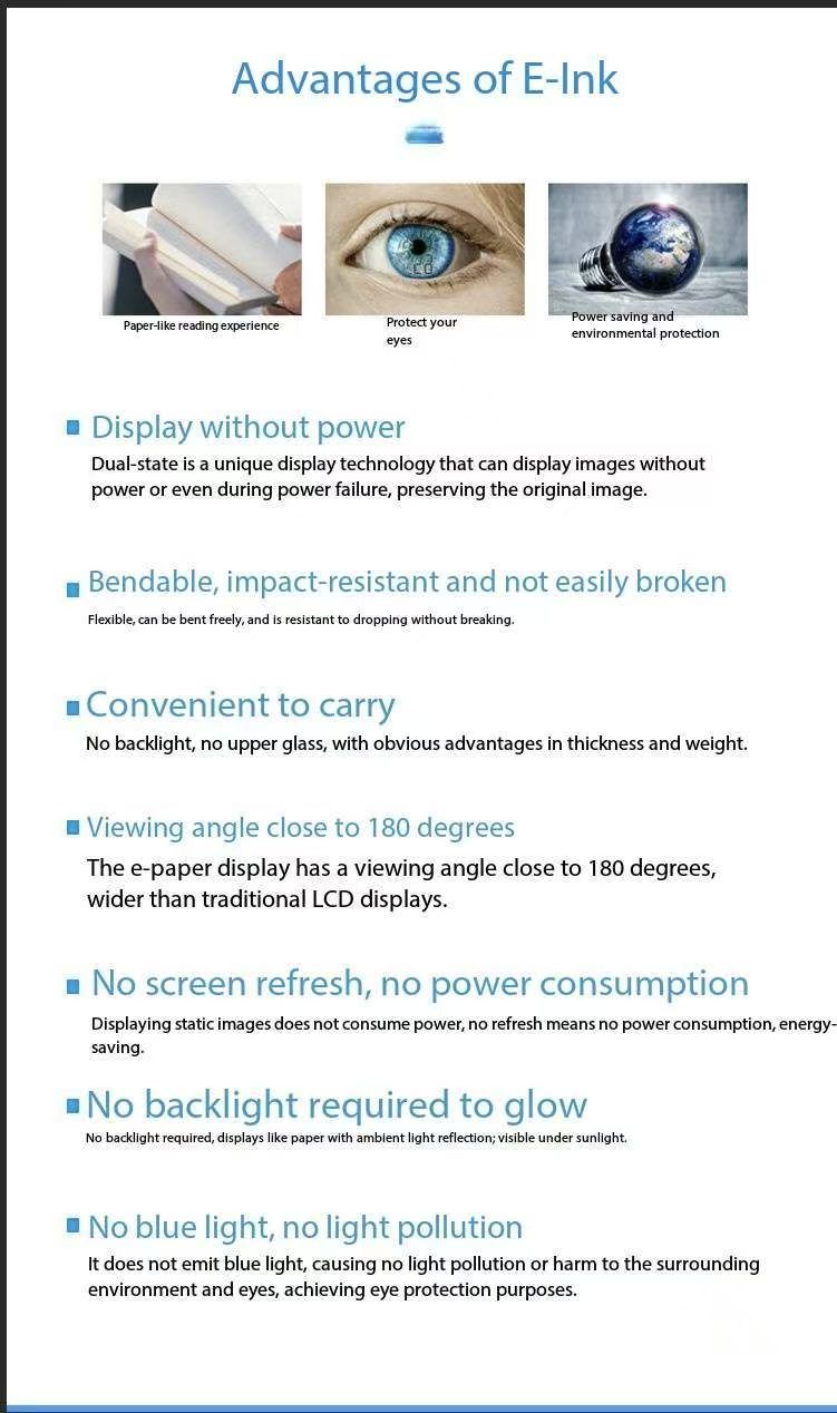 3.52 inch E-paper Display with 240x360 Resolution and 180° View Angle