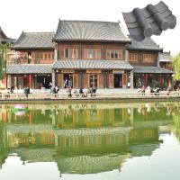 Utilisation non vitrée de projet de Matt Chinese Clay Roof Tiles Grey Old Korean Resort Villa