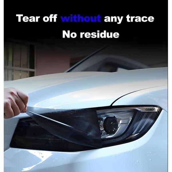 TPU Car Headlight Film Hydrophobic Anti Scratch Car Wrap Film Automobile Tail Lamp Film