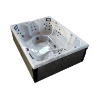 bañera de inmersión rectangular para seis con 16 chorros de aire y calefacción eléctrica
